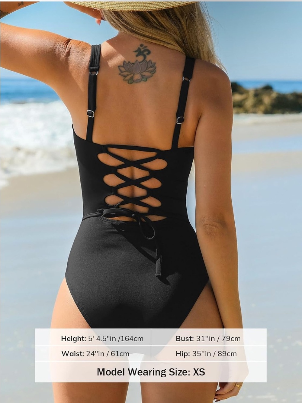 Cupshe Classic Black Sculpting One-Piece Swimsuit